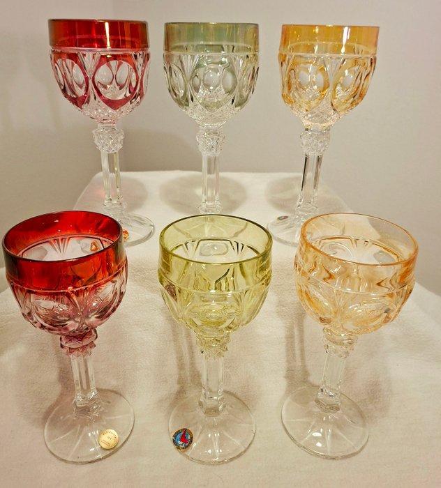 Hofbauer - Weingläser Römer Überfang - Drinkservies voor 6, Antiek en Kunst, Antiek | Glaswerk en Kristal