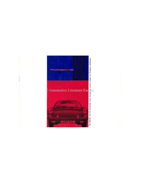 1965 PORSCHE 911 BROCHURE NEDERLANDS, Livres, Autos | Brochures & Magazines