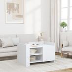 vidaXL Salontafel 80x50x50 cm bewerkt hout wit, Huis en Inrichting, Tafels | Salontafels, Verzenden, Nieuw