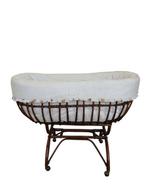 Bed - Vintage rieten wieg met luifel - Hout - Kindermand van, Antiek en Kunst