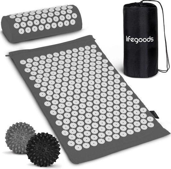 Tweedekans | LifeGoods Acupressuur Mat met Kussen - Shakti, Sport en Fitness, Massageproducten, Ophalen of Verzenden