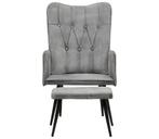 Fauteuil canvas grijs | Retour Deal | 30% Korting Nu!, Huis en Inrichting, Fauteuils, Verzenden, Minder dan 75 cm, Nieuw, Stof