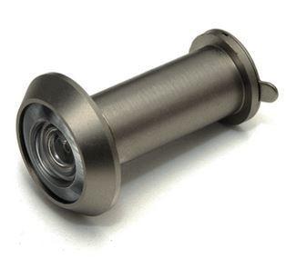 Deurspion 200° Brandwerend massief messing rvs finish, Doe-het-zelf en Bouw, Hang- en Sluitwerk, Klink of Kruk, Nieuw, Overige materialen