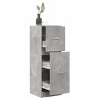 vidaXL Apothekerskast 40x41x118 cm bewerkt hout betongrijs, Huis en Inrichting, Kasten | Overige, Verzenden, Nieuw