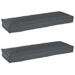 vidaXL Ligbedkussens voor Bank 2 stuks Antraciet 120x40x8 cm, Verzenden, Nieuw
