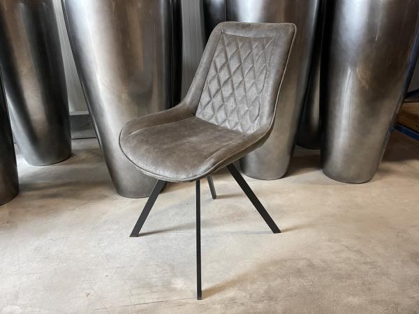Veiling - Eetkamerstoel Diamond (set van 6) microleder - ant, Huis en Inrichting, Stoelen