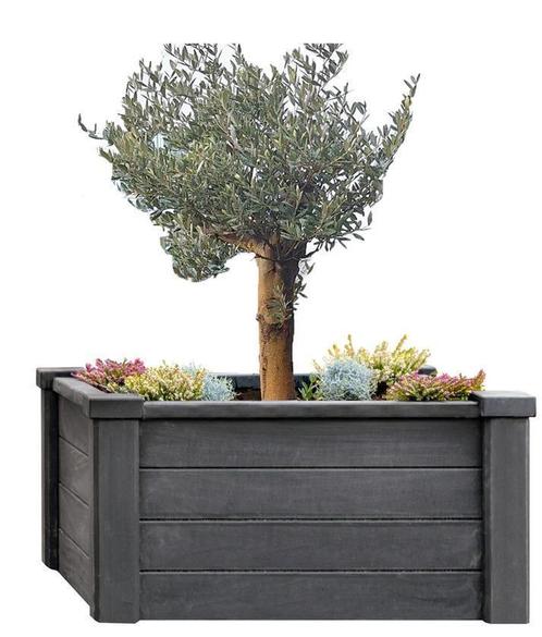 Betonnen bloembak, Tuin en Terras, Bloembakken en Plantenbakken, 30 tot 60 cm, 60 tot 100 cm, Binnen, Balkon, Tuin, Vierkant, Nieuw
