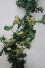 Décorations de Noël Krebs: 6 groene grote glasvogeltjes op, Diversen, Kerst, Nieuw