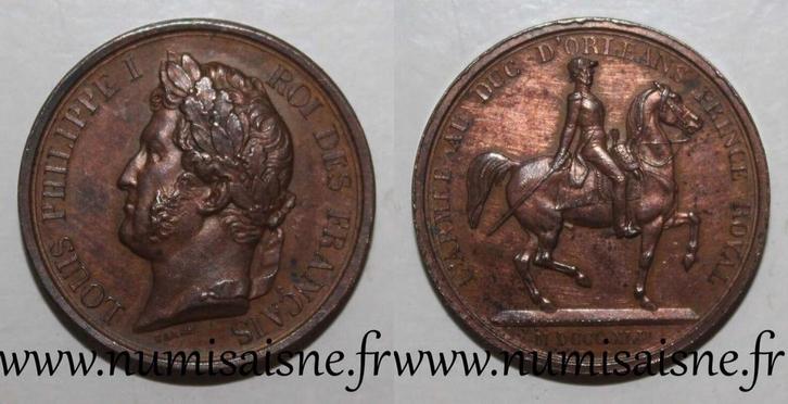 France Medaille Louis Philippe 1er Die Armee Des Herzogs..., Postzegels en Munten, Penningen en Medailles, Verzenden
