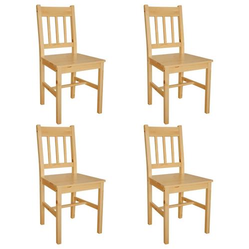 vidaXL Eetkamerstoelen 4 st grenenhout, Huis en Inrichting, Stoelen, Nieuw, Verzenden