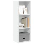 vidaXL Boekenkast 40x30x114 cm bewerkt hout wit, Verzenden, Nieuw