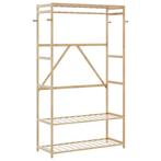 vidaXL Kledingrek met schappen 110x40x175 cm bamboe, Huis en Inrichting, Kasten | Kleerkasten, Verzenden, Nieuw