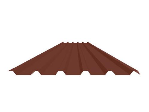 Metalen damwand dakplaat 35/1035 0.75mm SP25 Roodbruin, Doe-het-zelf en Bouw, Platen en Panelen, Ophalen of Verzenden