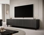 TV-Meubel antraciet 200x42x53 4 deuren zwarte pootjes, Huis en Inrichting, Kasten |Televisiemeubels, Nieuw, Overige materialen