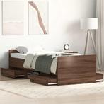 vidaXL Bedframe met hoofd- en voeteneinde bruin eikenkleur, Verzenden, Nieuw