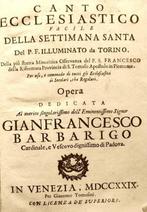 Illuminato Da Torino. - Canto Ecclesiastico della Settimana, Antiek en Kunst