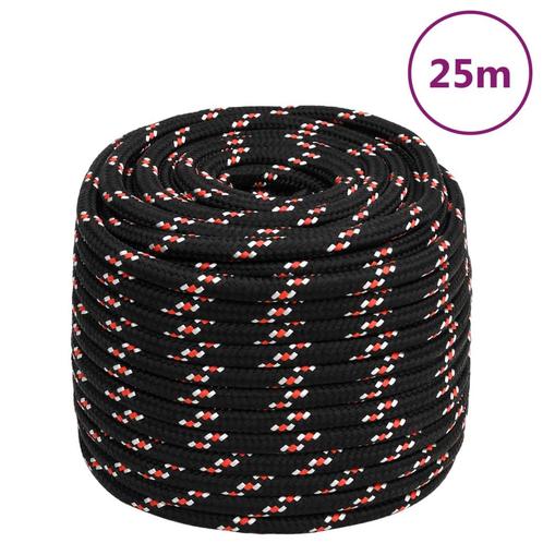 vidaXL Boot touw 18 mm 25 m polypropyleen zwart, Doe-het-zelf en Bouw, IJzerwaren en Bevestigingsmiddelen, Nieuw, Verzenden