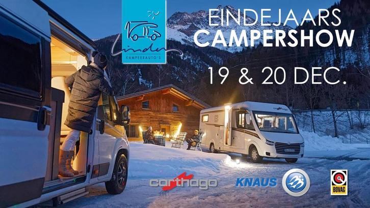 Eindejaars Campershow | 19 & 20 dec | Knaus Carthago BOVAG |, Caravans en Kamperen, Mobilhomes, Cassettetoilet, Minder dan 3 maanden geleden