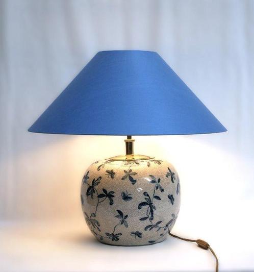Lampe - Laiton, Porcelaine - bleu et blanc, Antiek en Kunst, Kunst | Designobjecten
