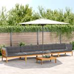 vidaXL 5-delige Loungeset pallet met kussens massief, Tuin en Terras, Verzenden, Nieuw