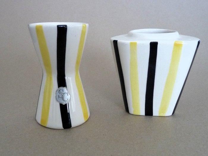 Plateelbakkerij Jumbo Gouda - Vase (2) - Faïence - 2 petites, Antiek en Kunst, Antiek | Glaswerk en Kristal