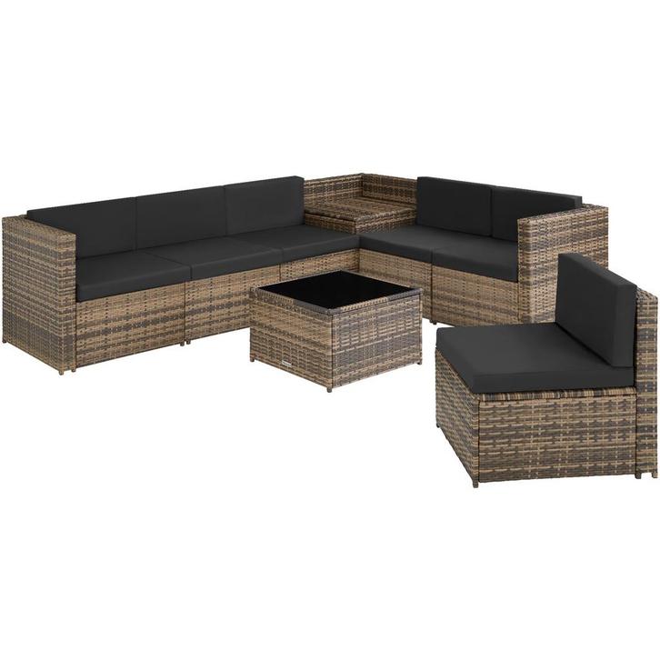 tectake Wicker loungeset Verona - natuur, Jardin & Terrasse, Ensembles de jardin, Envoi