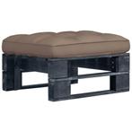 vidaXL Tuinhocker pallet zwart geïmpregneerd grenenhout, Tuin en Terras, Verzenden, Nieuw