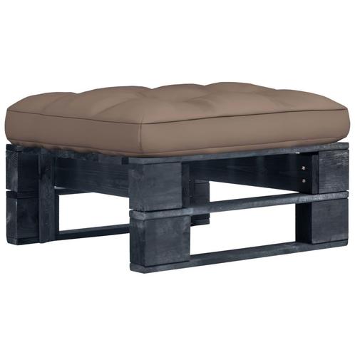 vidaXL Tuinhocker pallet zwart geïmpregneerd grenenhout, Tuin en Terras, Tuinsets en Loungesets, Nieuw, Verzenden