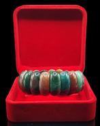 Prachtige Indische Agaat Armband in Rode Fluwelen