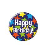 Button Happy Birthday 5,5cm, Nieuw, Verzenden