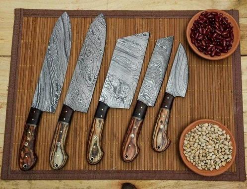 Keukenmes - Keukenscharen - complete chefset 5 stuks, zwart, Antiek en Kunst, Antiek | Keukengerei