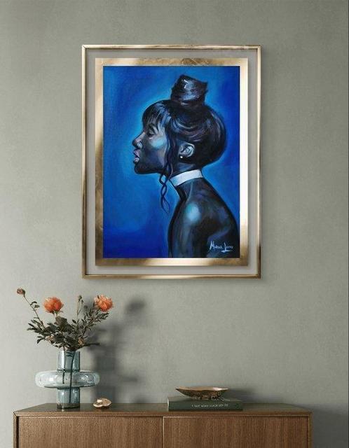 Marika Laino - Blue Savannah, Antiek en Kunst, Kunst | Schilderijen | Modern
