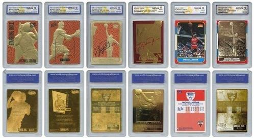 1996/97 Skybox Michael Jordan - 6x 23KT Gold Cards - WCG 10, Hobby en Vrije tijd, Verzamelkaartspellen | Overige