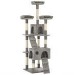 vidaXL Kattenkrabpaal met sisal krabpalen 170 cm grijs, Verzenden, Nieuw