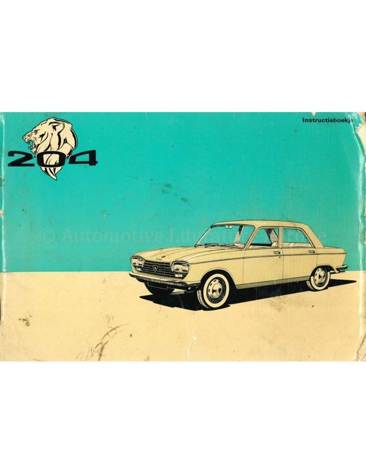 1971 PEUGEOT 204 SEDAN INSTRUCTIEBOEKJE NEDERLANDS, Auto diversen, Handleidingen en Instructieboekjes