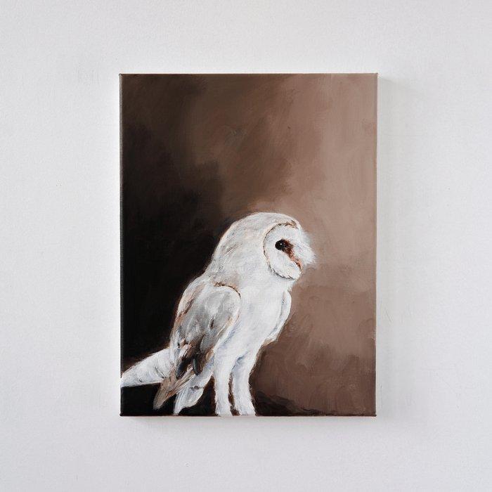 Matthieu van Riel - White Owl, Antiek en Kunst, Kunst | Schilderijen | Modern