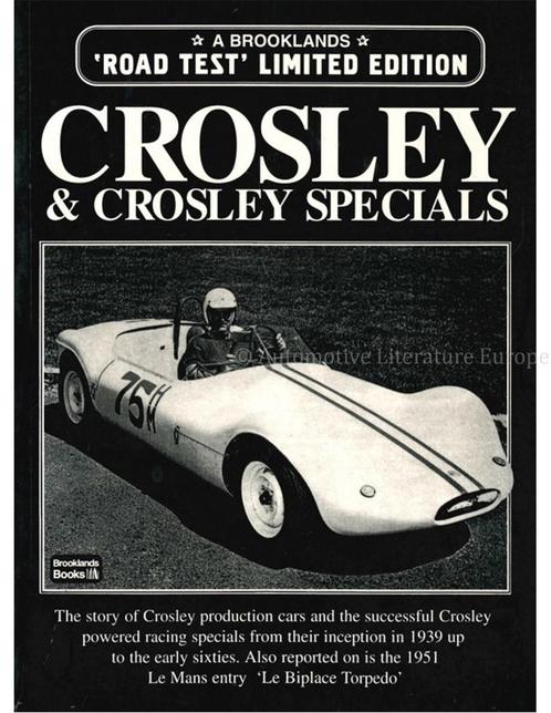 CROSLEY & CROSLEY SPECIALS (BROOKLANDS ROAD TEST, LIMITED, Livres, Autos | Livres