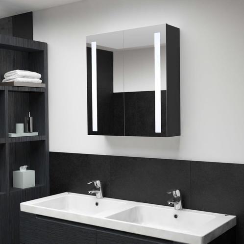 vidaXL Armoire de salle de bain à miroir LED 62x14x60 cm, Maison & Meubles, Tables | Coiffeuses, Neuf, Envoi