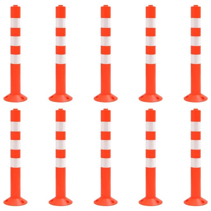vidaXL Verkeerspalen 10 st 75 cm PE, Maison & Meubles, Maison & Meubles | Autre, Envoi