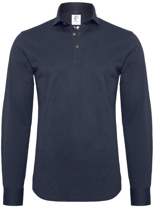 R2 Long Sleeve Polo Jersey Navy maat Maat 52/54 (L) Heren, Kleding | Heren, Polo's, Blauw, Nieuw, Maat 52/54 (L), Verzenden