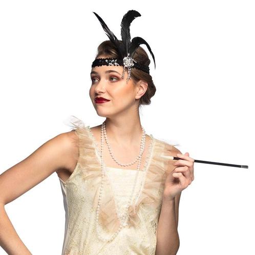 Kostuum Set Flapper 3 delig, Hobby en Vrije tijd, Feestartikelen, Nieuw, Verzenden