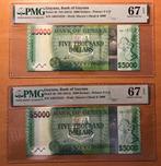 Guyana. - 2 x  5000 Dollars ND (2013) - Pick 40  (Zonder, Postzegels en Munten