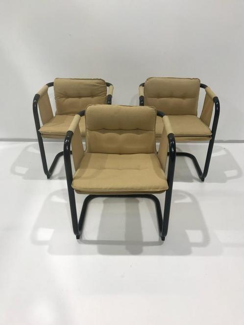 3x Vintage swing cantilever chair - Tomas Jelinek for Ikea, Huis en Inrichting, Stoelen