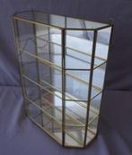Vitrinekast - Vitrinekastje met spiegelglas - Glas, Messing, Antiek en Kunst, Curiosa en Brocante