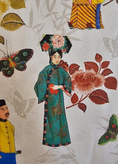 Zeldzaam stof uit de Qing-dynastie - Oosters decor -, Antiek en Kunst, Antiek | Tapijten, Tafelkleden en Textiel