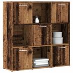 vidaXL Boekenkast 90x28x90 cm bewerkt hout oud houtkleurig, Verzenden, Nieuw