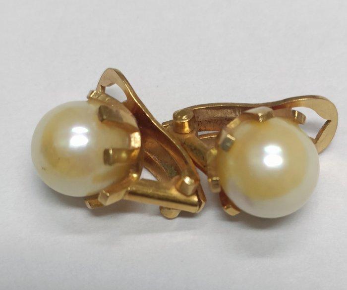Oorbellen - 18 karaat Geel goud - Goud- en parel oorbellen, Handtassen en Accessoires, Oorbellen
