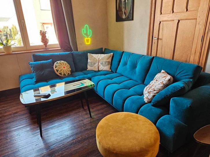 Piatto hoeksalon, azuurblauw (nieuw, A-keuze), Huis en Inrichting, Zetels | Zetels, Nieuw