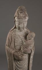Beeld van de godin Jibo Kannon  - Graniet - Japan - Laat, Antiek en Kunst