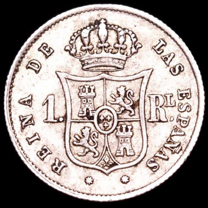 Espagne. Isabelle II. Real 1860 Barcelona (Sans Prix de, Postzegels en Munten, Munten | Europa | Niet-Euromunten